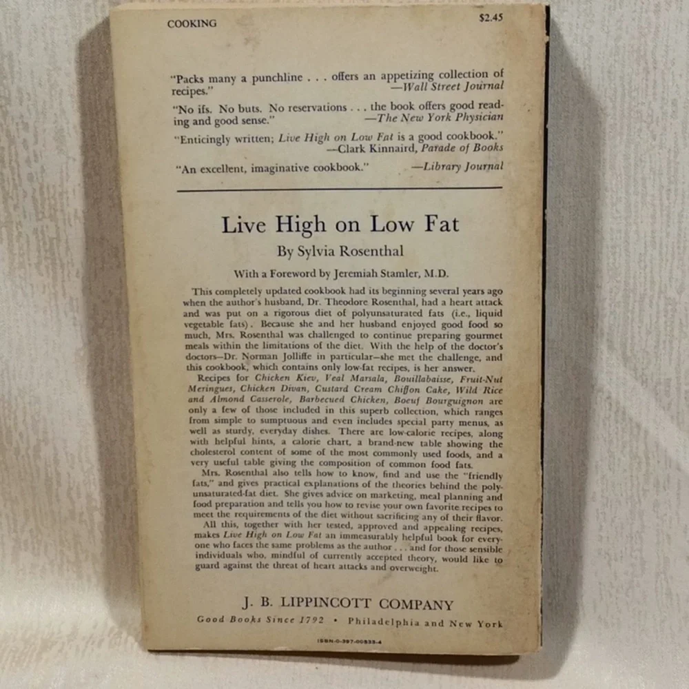 Vintage Live High on Low Fat by Sylvia Rosenthal